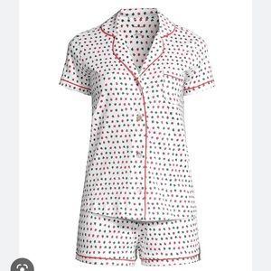 NWT Roller Rabbit Polo Pajama Set with matching infant footie